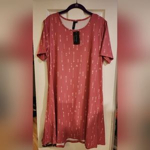 CP Designs Pink dress with arrows and pockets